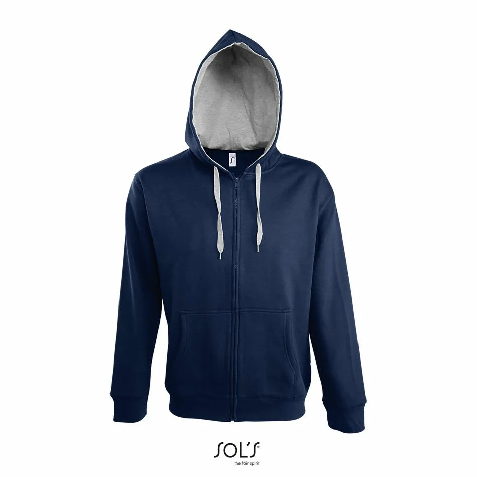 Sol's 46900 - SOUL MEN Veste Zippée Homme Bicolore à Capuche Doublée Contrastée