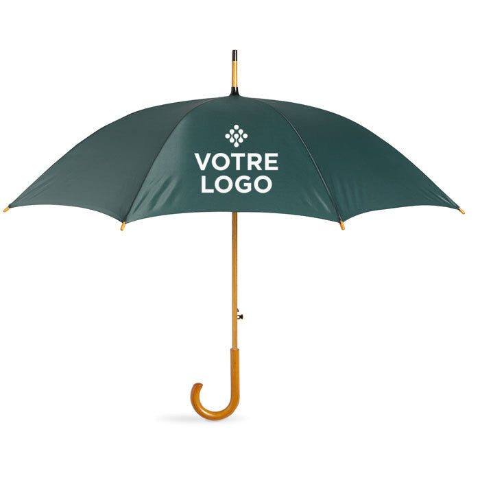 CUMULI Parapluie avec poignée en bois personnalisé
