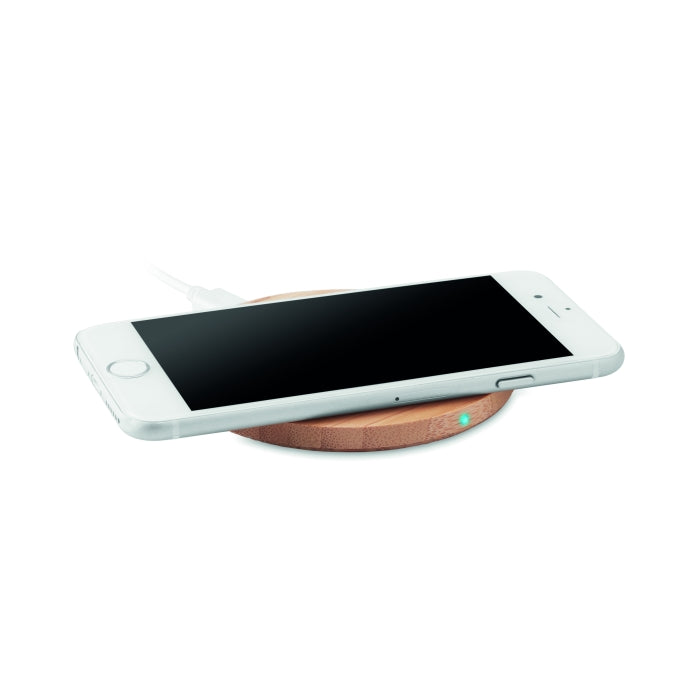 RUNDO + MO6390 Bamboo Round Wireless Charger-