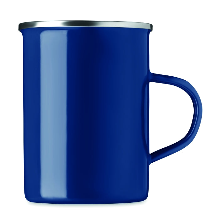 SILVER Metal mug with enamel layer