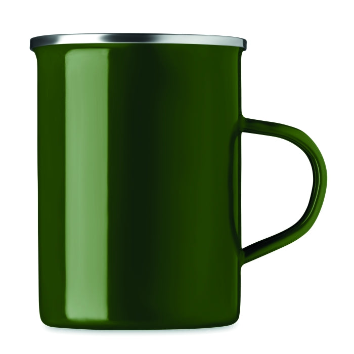 SILVER Metal mug with enamel layer