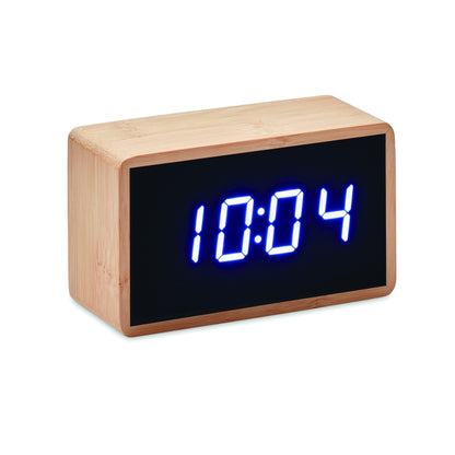 MIRI CLOCK Réveil LED boîtier en bambou