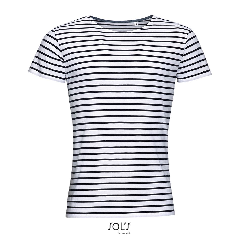 Sol's 01398 - MILES MEN Tee Shirt Homme Col Rond Rayé