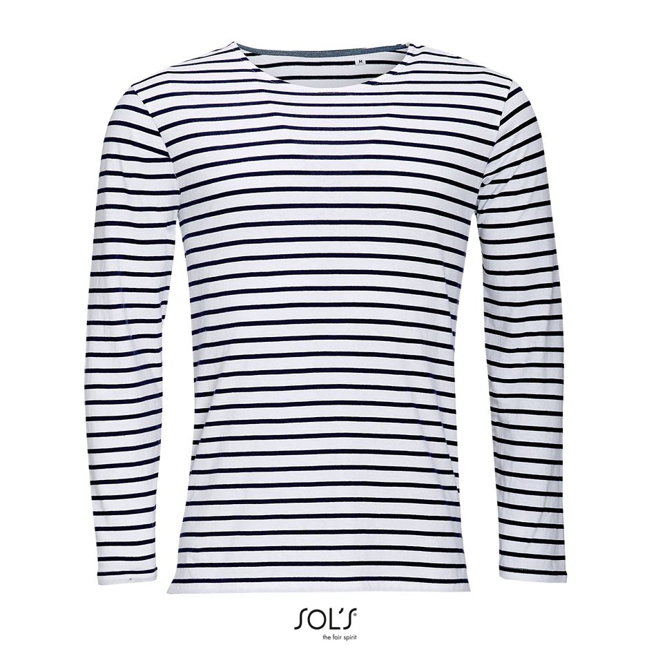 Sol's 01402 - MARINE MEN heren gestreept T-shirt met lange mouwen