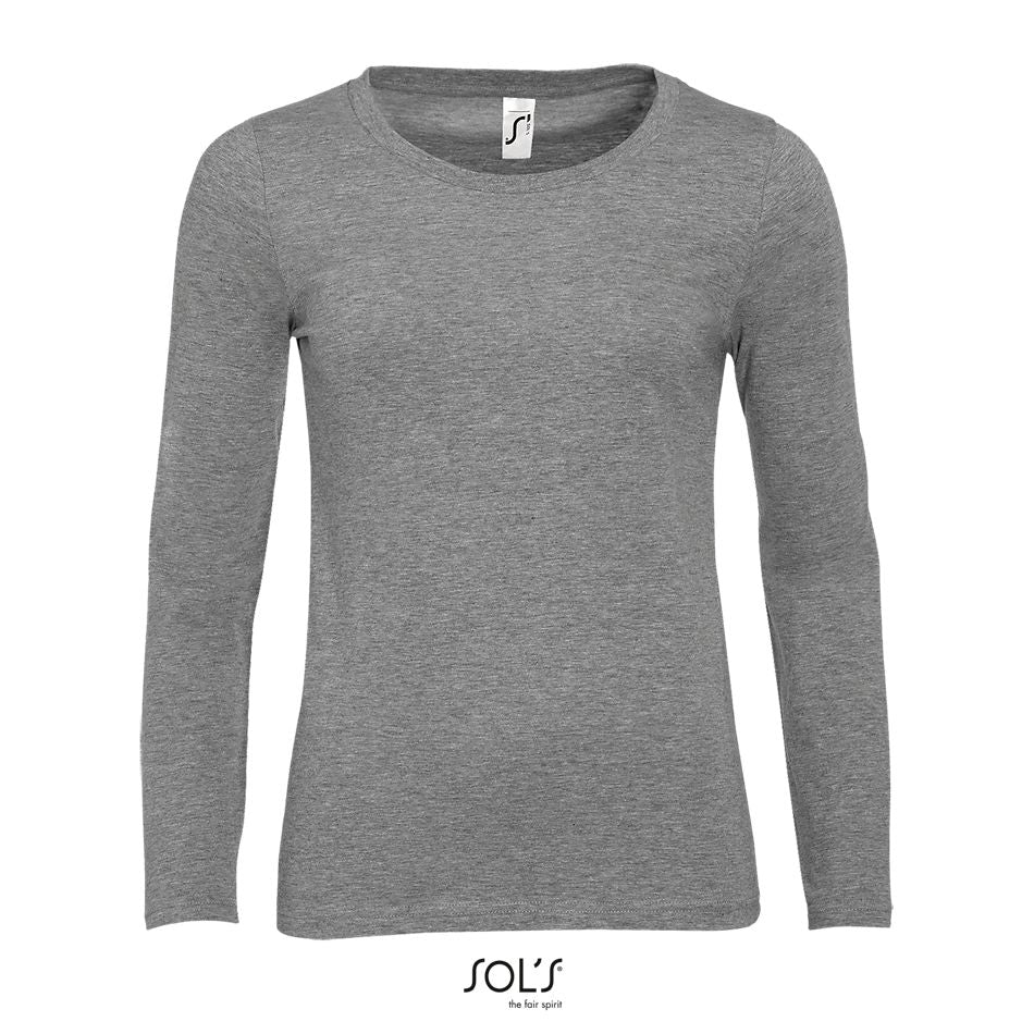 Sol's 11425 - MAJESTIC Tee Shirt Femme Col Rond Manches Longues