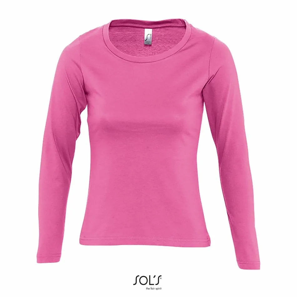 Sol's 11425 - MAJESTIC Tee Shirt Femme Col Rond Manches Longues