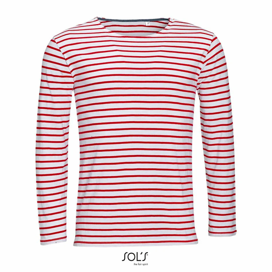 Sol's 01402 - MARINE MEN heren gestreept T-shirt met lange mouwen