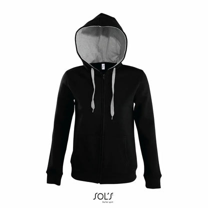 Sol's 47100 - SOUL WOMEN Veste Zippée Femme Bicolore à Capuche Doublée Contrastée