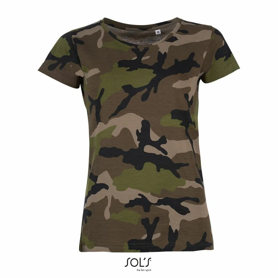 Sol's 01187 - Camo Women Tee Shirt Femme Col Rond