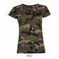 Sol's 01187 - Camo Women Damen-T-Shirt mit Rundhalsausschnitt