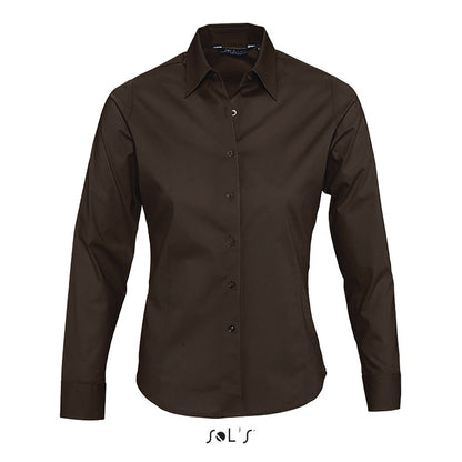 Eden stretch damesshirt met lange mouwen