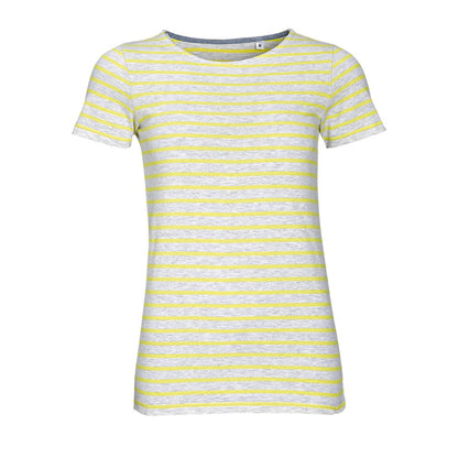 MILES WOMEN Tee Shirt Femme Col Rond Rayé