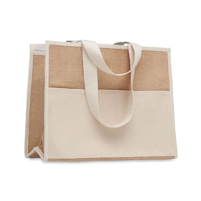 CAMPO DE GELI Sac shopping en toile et jute