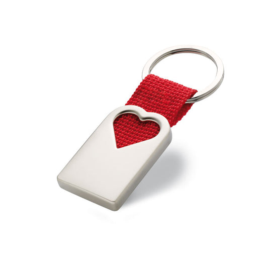 BONHEUR Porte clef coeur en métal