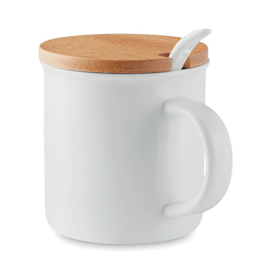 KENYA Mug porcelaine avec cuillère