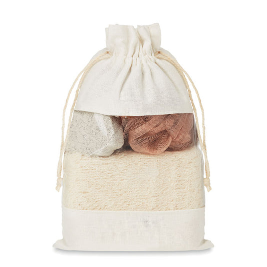 CUIDA SET Set de bain pochette coton