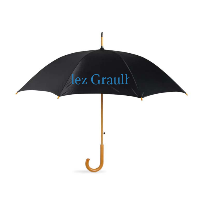 CUMULI Parapluie avec poignée en bois