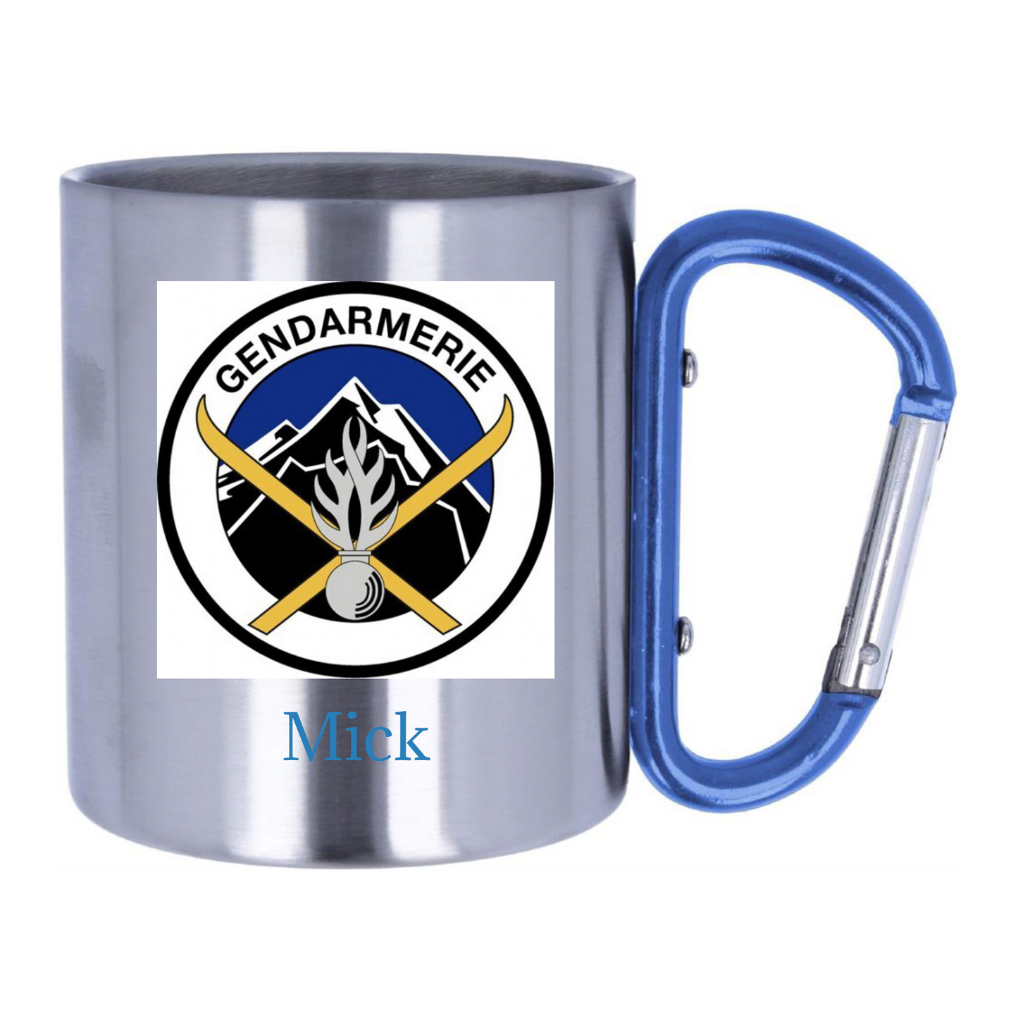 TRUMBO Mug acier et anse mousqueton.