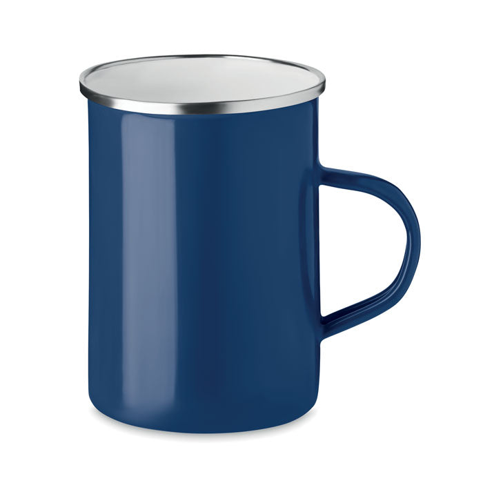 SILVER Metal mug with enamel layer