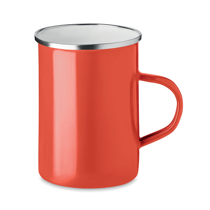 SILVER Metal mug with enamel layer