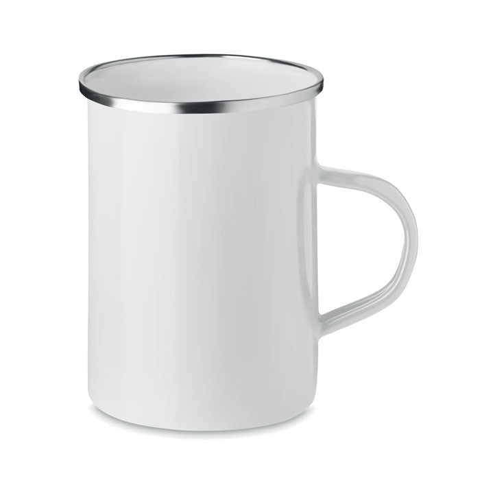 SILVER Metal mug with enamel layer