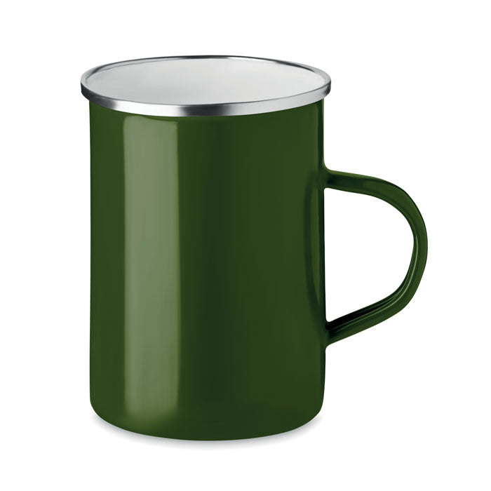 SILVER Metal mug with enamel layer