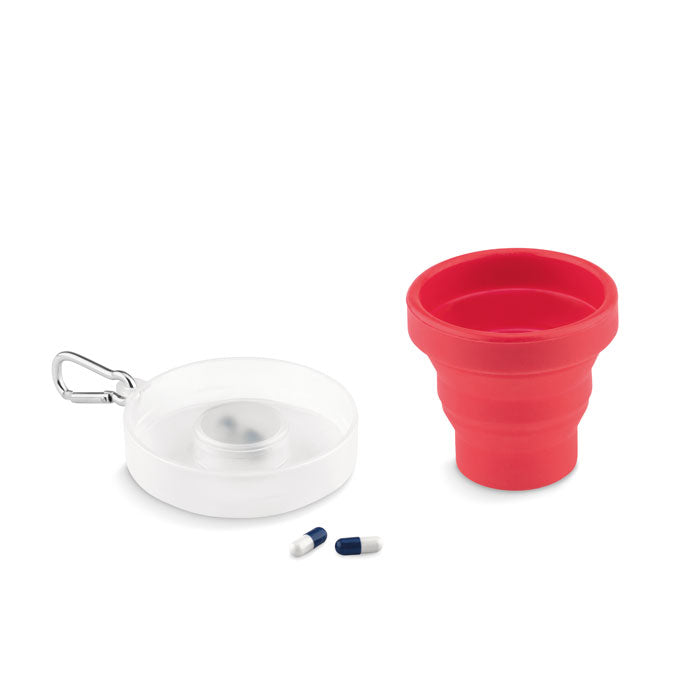 CUP PILL Tasse pliable avec pilulier