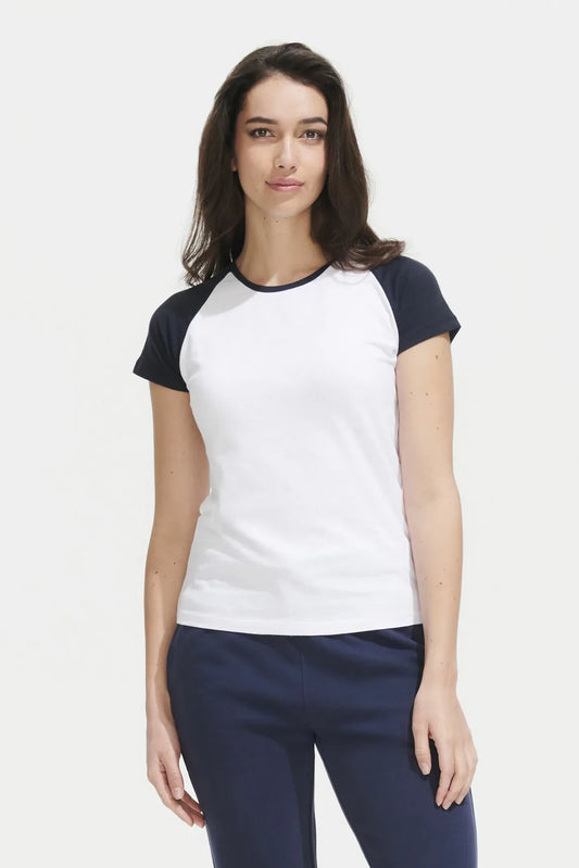 Sol's 11195 - MILKY tweekleurig T-shirt met raglanmouwen voor dames