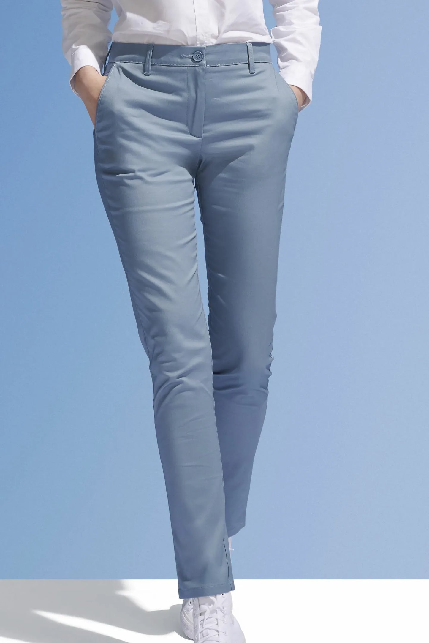 Pantalon Stretch En Satin Femme Jared