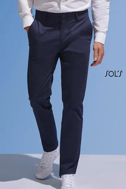 Pantalon Stretch En Satin Homme Jared