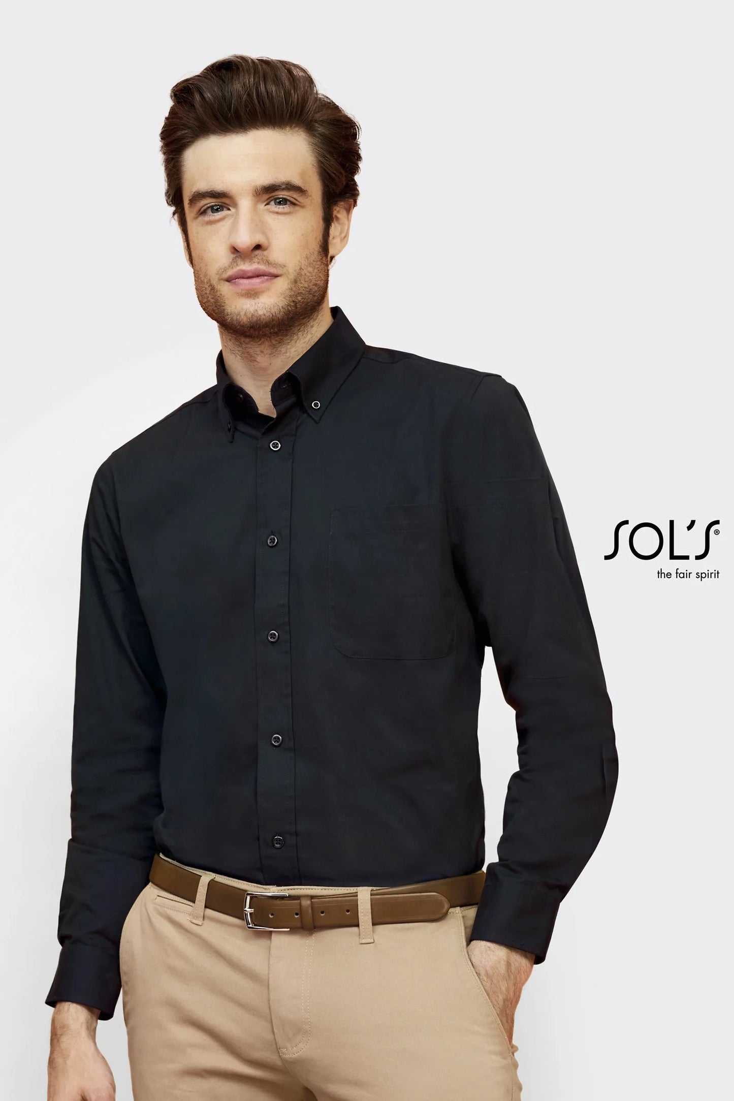 Sol's 16090 – BEL-AIR Herren-Langarmhemd aus Baumwoll-Twill