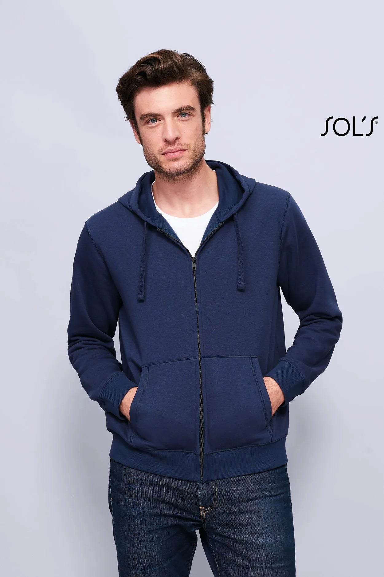 Sol's 03105 - Spike Men Veste Zippée Homme à Capuche