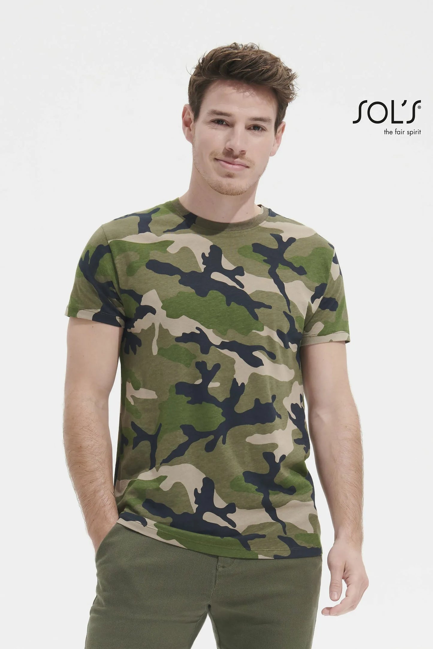 Sol's 01188 - Camo heren T-shirt met ronde hals